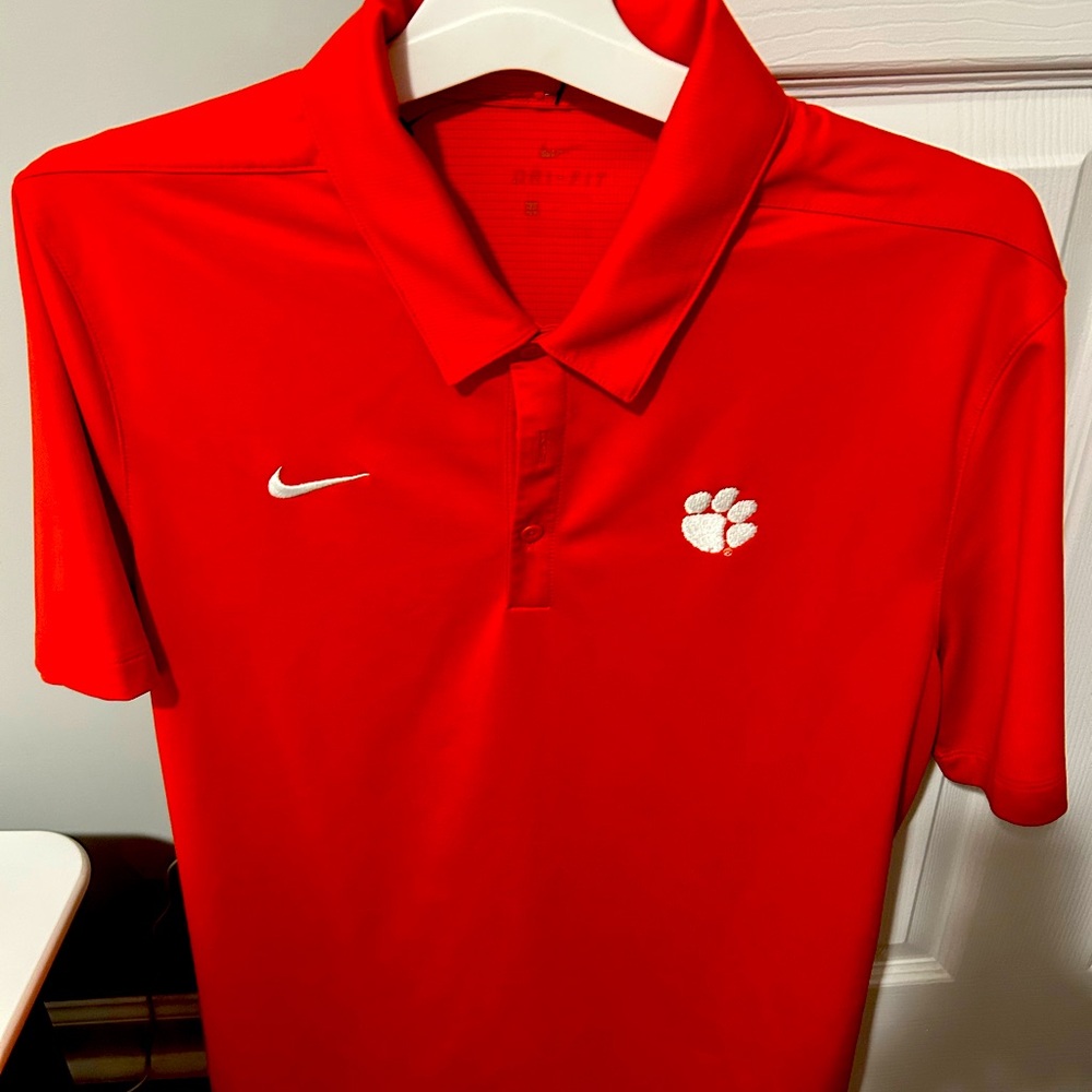 Nike Dri-Fit Clemson Shirt with White Logo